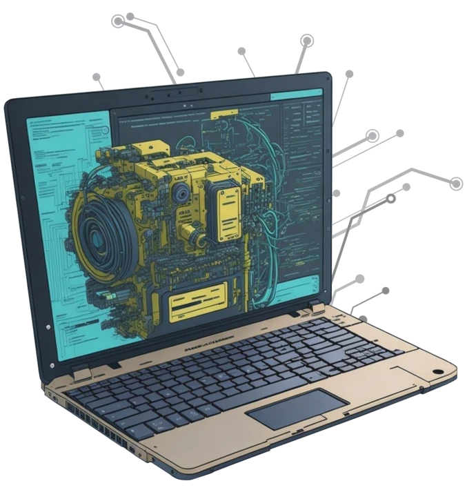 Illustration of a laptop